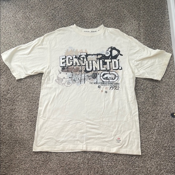 Ecko Unlimited Other - Ecko Unlimited Cream Graphic Short Sleeve Tee